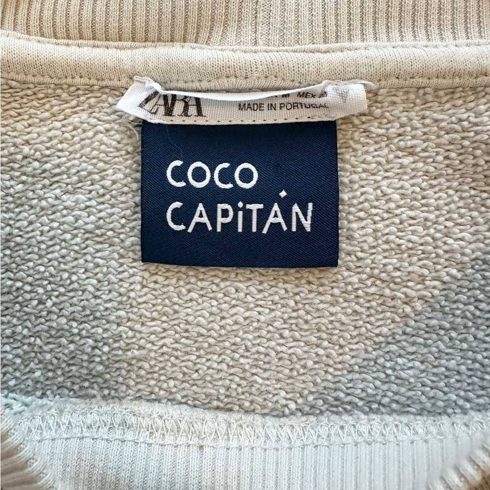Zara X Coco Capitan Graphic Girl Cotton Crewneck Sweatshirt - Picture 5 of 9